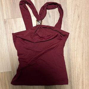 Edikted Cielle Wide Strap Gathered Top